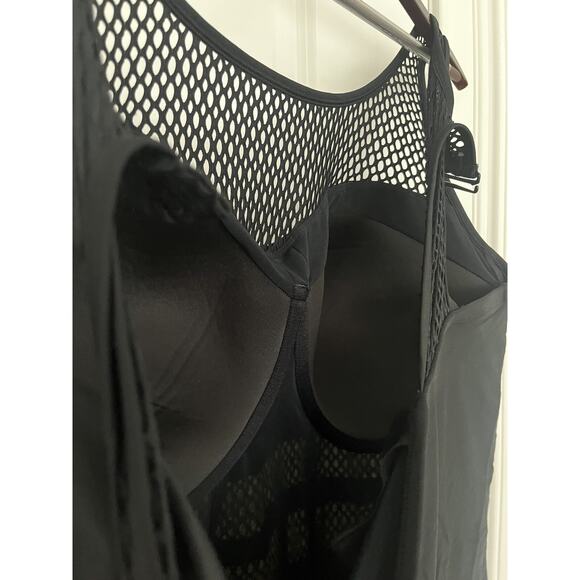 Cacique women’s Swimsuit Size 28 One Piece Black Nude Mesh NWT - Picture 10 of 10